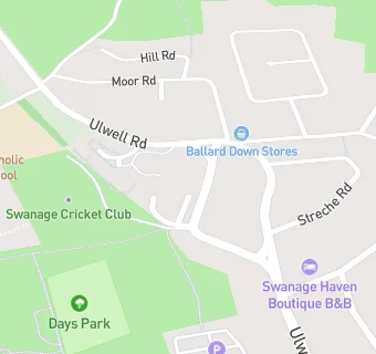 map for Swanage Cricket Club