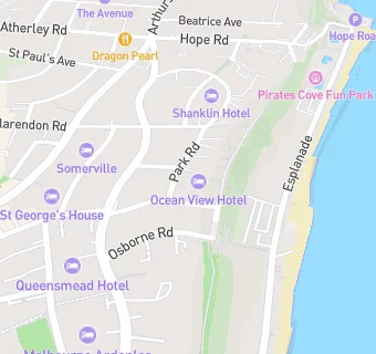 map for Ocean View Hotel (Cliff Tops)