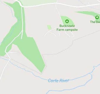 map for Corfe Castle Camping & Caravanning Club Site