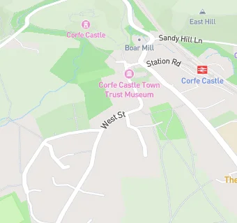 map for The Pink Goat Corfe Castle Ltd.