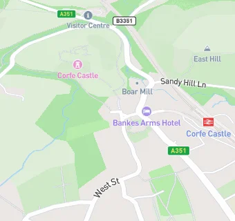 map for Corfe Castle Village Bakery