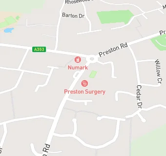 map for Preston Road Surgery