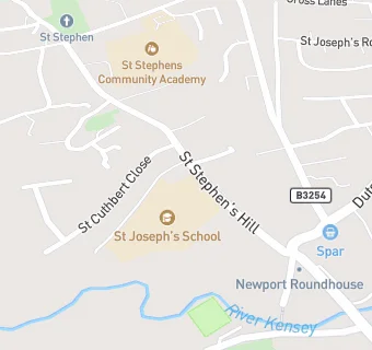 map for St Josephs School