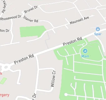 map for Preston Pre-School