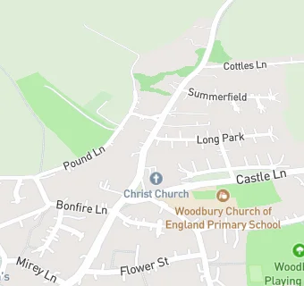 map for Christchurch Woodbury