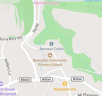 map for Boscastle CP School