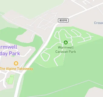 map for WARMWELL CARAVAN PARK