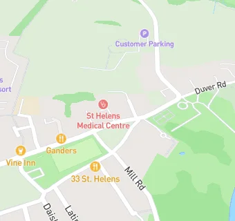 map for St Helens Medical Centre