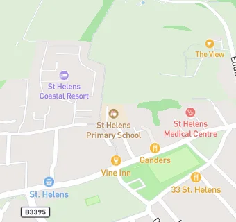 map for St Helens Primary School