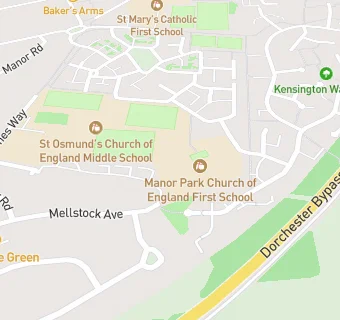 map for Manor Park Church of England First School