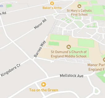 map for St Osmund's Church of England Voluntary Aided Middle School, Dorchester