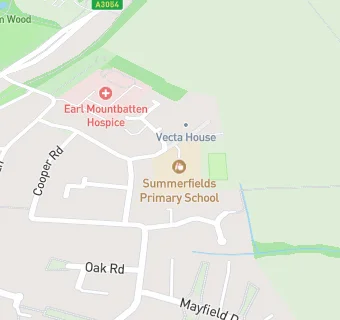 map for Summerfields Primary School