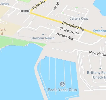 map for The Poole Yacht Club