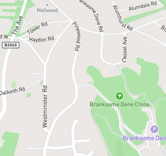 map for Branksome Dene Kiosk