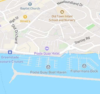 map for Poole Quay Hotel