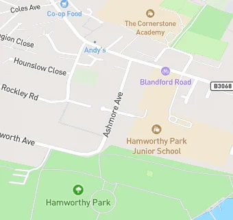 map for Hamworthy Park Junior School