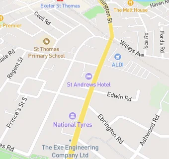 map for St Andrews Hotel