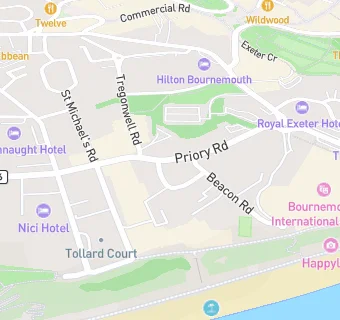 map for Bourne Hall Hotel