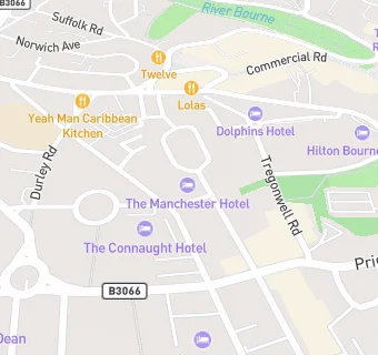 map for Manchester Hotel