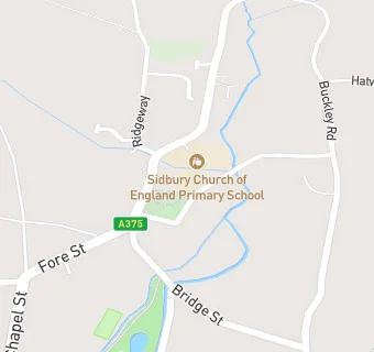 map for Sidbury Church of England Primary School