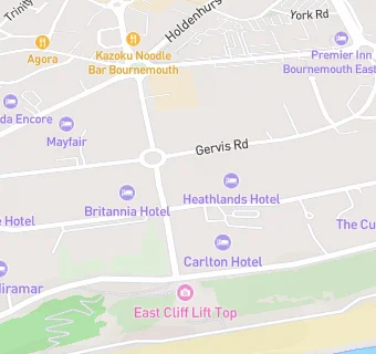 map for The Mercure Bournemouth Queens Hotel and Spa