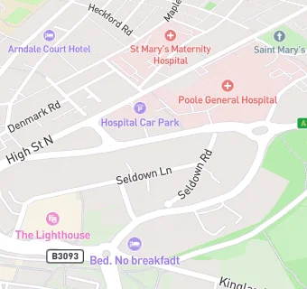 map for Poole Town Surgery