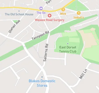 map for East Dorset Lawn Tennis & Croquet Club