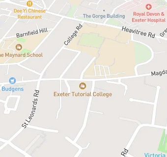 map for Exeter Tutorial College