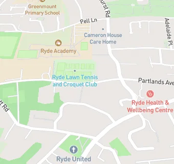 map for Ryde Lawn Tennis & Croquet Club