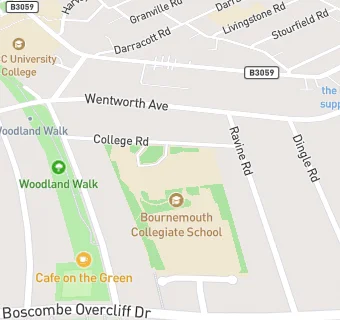 map for Bournemouth Collegiate School