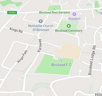 map for Binstead Community Association Club Bar