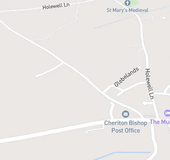 map for Cheriton Bishop Surgery