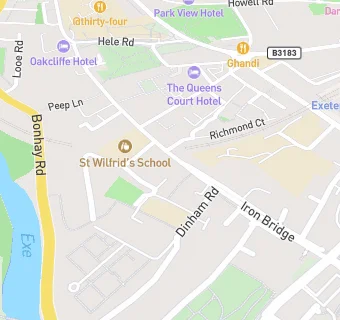 map for Exeter Community Centre Kitchen