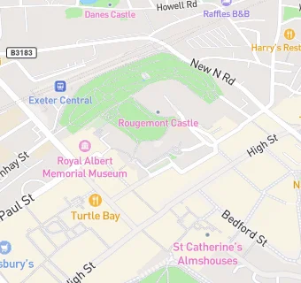 map for Exeter Community Fridge