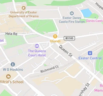 map for Exeter Martial Arts