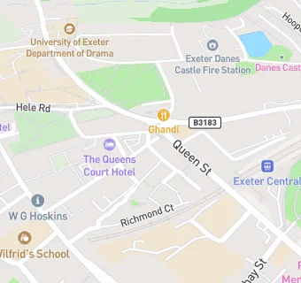 map for Exeter Orthodontic Practice