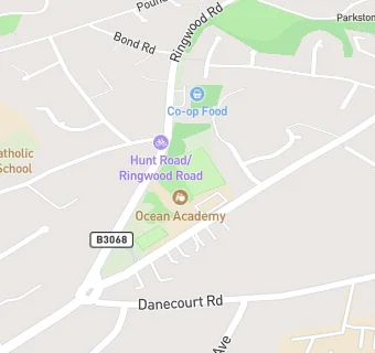 map for Ocean Academy Poole