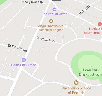 map for Cavendish School of English