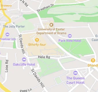 map for Exeter College