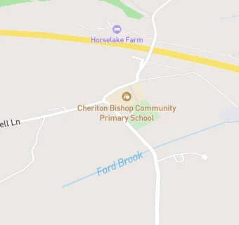 map for Cheriton Bishop Community Primary School