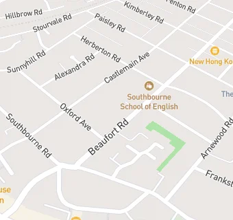 map for Southbourne School of English