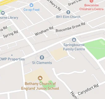 map for St Clement's and St John's Church of England Infant School