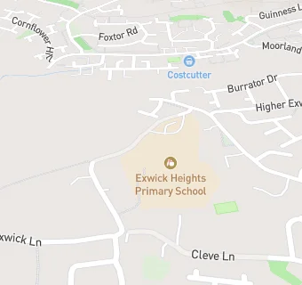 map for Exwick Heights Primary School