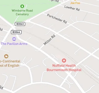 map for Bournemouth Nuffield Hospital