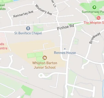 map for Whipton Barton Junior School