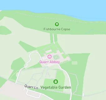 map for Quarr Abbey Tea Shop