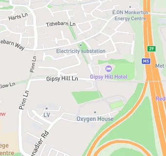 map for Gipsy Hill Hotel