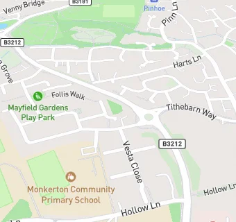 map for Monkerton Community Primary School