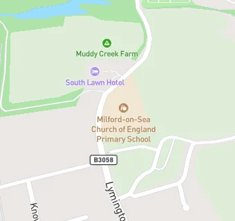 map for Milford-on-Sea Church of England Primary School