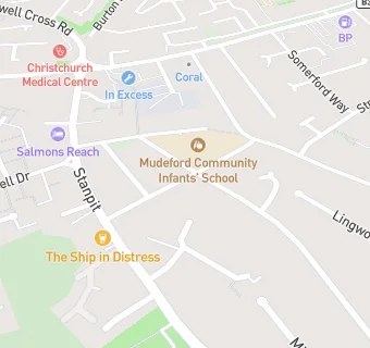 map for Mudeford Community Infants School